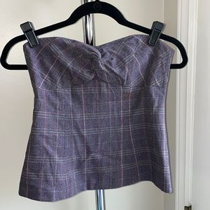 Nanette Lepore bustier style top. Purple plaid.